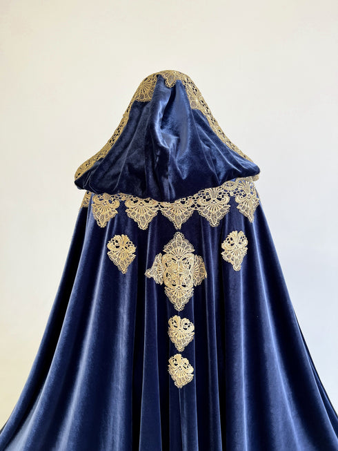 Gold lace halloween cape